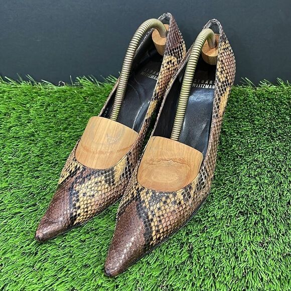 Stuart Weitzman Snakeskin Pumps - Picture 1 of 9